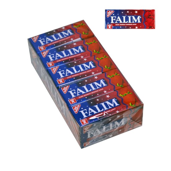 Falım Şekersiz Sakız Çilek Aromalı 5 li 7gr x 20 Li