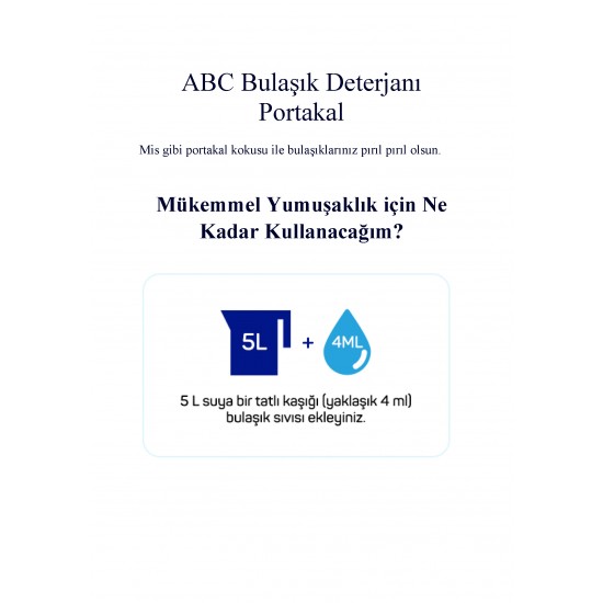 Abc Bulaşık Deterjanı Portakal Kokulu 685 gr