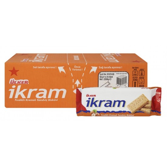 Ülker İkram Fındıklı Bisküvi 84gr 24 Adet