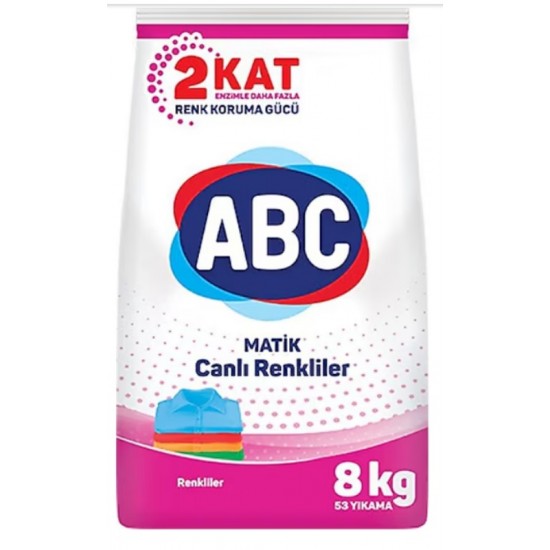Abc Matik Canlı Renkler 8 Kg Abc Matik Canlı Renkler 8 Kg