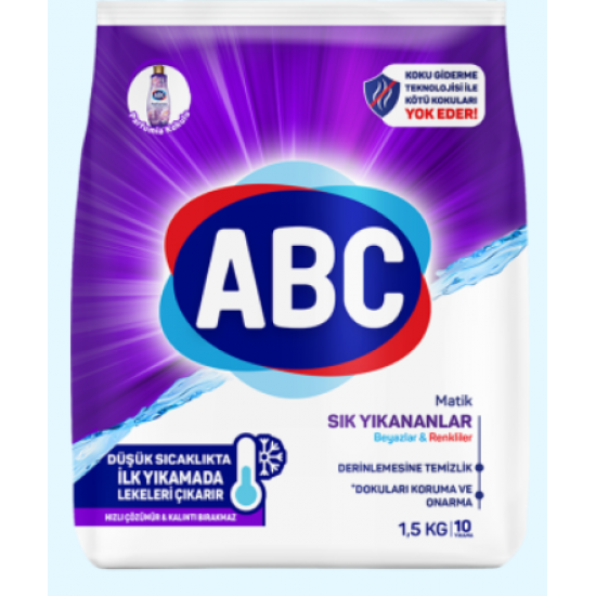 Abc Matik Sık Yıkananlar 1,5 Kg Abc Matik Sık Yıkananlar 1,5 Kg