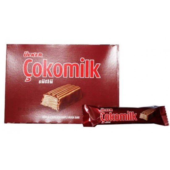 Ülker Çokomilk Sütlü Çikolata Kaplı 24 gr 24 Adet Ülker Çokomilk Sütlü Çikolata Kaplı 24 gr 24 Adet