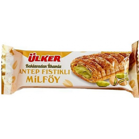 Ülker Antep Fıstıklı Milföy 28 gr 24 Adet Ülker Antep Fıstıklı Milföy 28 gr 24 Adet