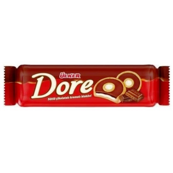 Ülker Dore Sade Kremalı Çikolata Bisküvi 86 Gr 24 Adet Ülker Dore Sade Kremalı Çikolata Bisküvi 86 Gr 24 Adet