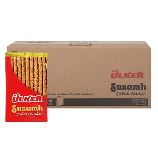 Ülker Susamlı Çubuk Kraker 70 Gr 22 Adet Ülker Susamlı Çubuk Kraker 70 Gr 22 Adet
