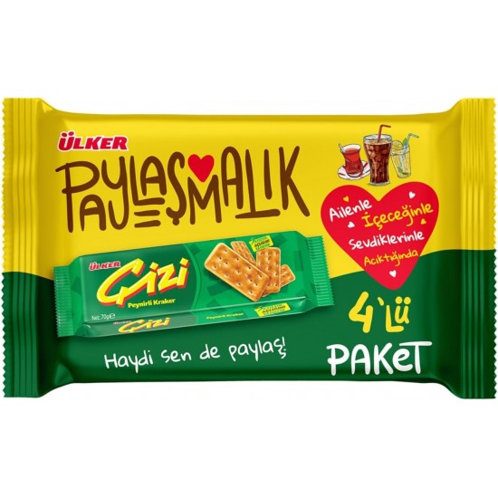 Ülker Çizi Bisküvi 4'lü Paket 70 gr 12 Adet Ülker Çizi Bisküvi 4'lü Paket 70 gr 12 Adet