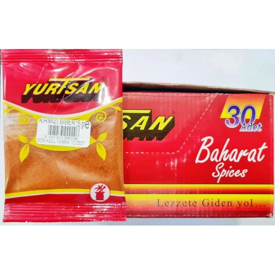 Yurtsan Tatlı Kırmızı Toz Biber 20 Gr 30 Adet Yurtsan Tatlı Kırmızı Toz Biber 20 Gr 30 Adet
