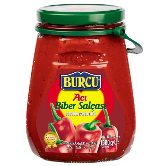 Burcu Ev Tipi Acı Biber Salçası 1500 Gr
