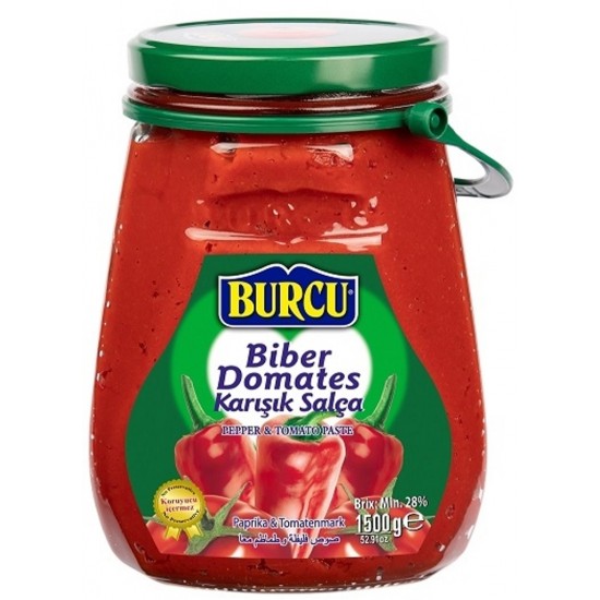 Burcu Domates Biber Karışık Salça 1500 Gr