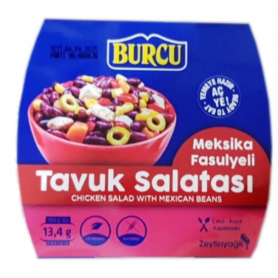 Burcu Meksika Fasulyeli Tavuk Salatası 150 Gr Burcu Meksika Fasulyeli Tavuk Salatası 150 Gr