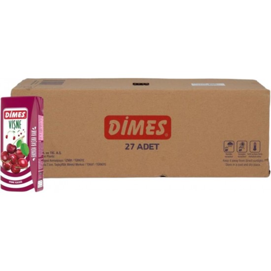 Dimes Meyve Suyu Vişn 200 ml 27li Dimes Meyve Suyu Vişn 200 ml 27li