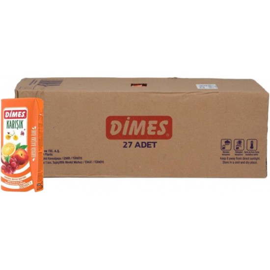 Dimes Meyve Suyu Karışık 200 ml 27li Dimes Meyve Suyu Karışık 200 ml 27li