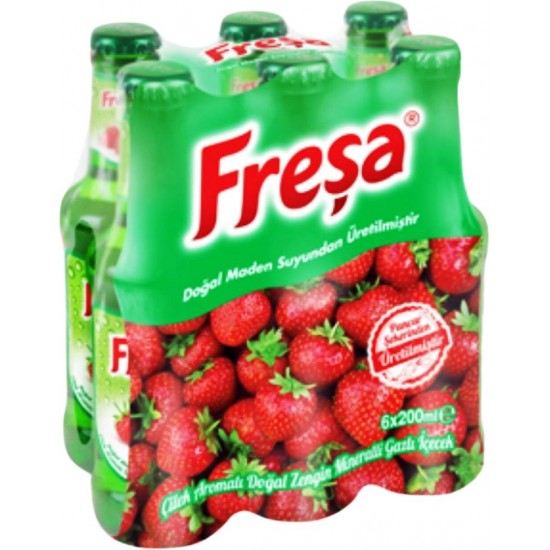 Freşa Çilek Aromalı Maden Suyu 200 Ml  24 Adet