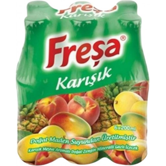 Freşa Karışık Meyve Aromalı Maden Suyu 200 Ml  24 Adet