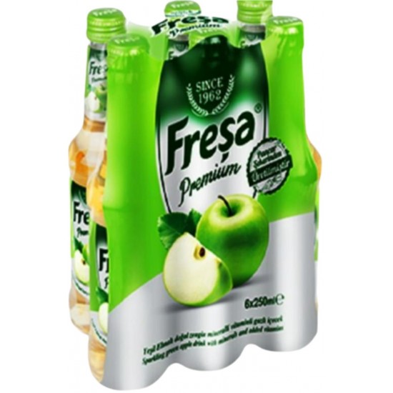Freşa Premium Yeşil Elma Vitaminli Doğal Zengin Mineralli Maden Suyu 250ml * 24 Adet