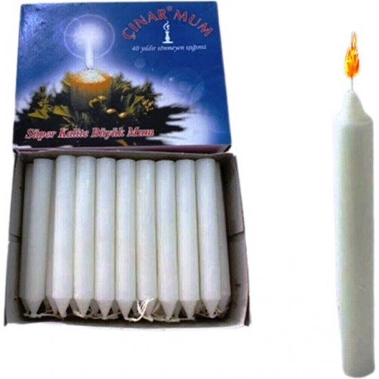 Çınar Mum Küçük Boy Beyaz 40lı Çınar Mum Küçük Boy Beyaz 40lı