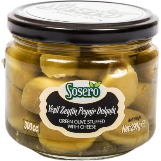 Sosero Peynir Dolgulu Yeşil Zeytin 300 Cc