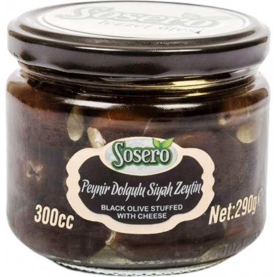 Sosero Peynir Dolgulu Siyah Zeytin 300 Cc