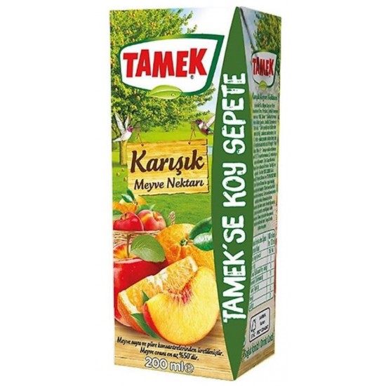 Tamek Meyve Nektarı Karışık Meyveli 200 ML (27 ADET)