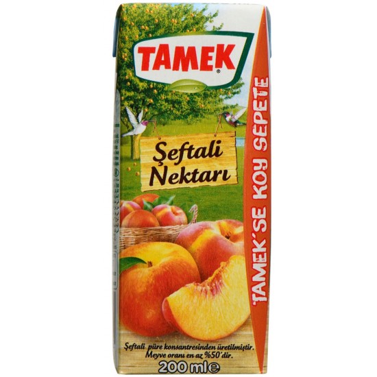 Tamek Meyve Nektarı Şeftali 200 ML (27 ADET)