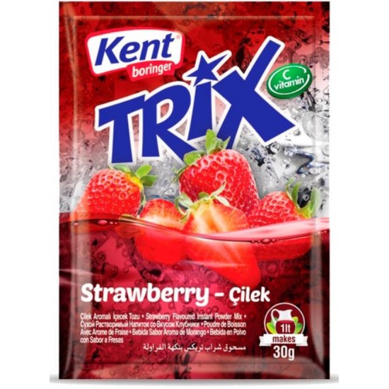 Kent Boringer Trix Çilek Aromalı İçecek Tozu 30 Gr Kent Boringer Trix Çilek Aromalı İçecek Tozu 30 Gr