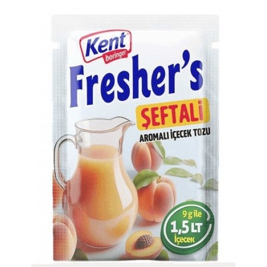 Kent Boringer Fresher's Şeftali Aromalı Içecek Tozu 9g 24 Adet