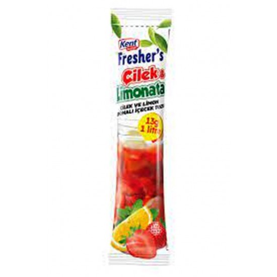 Kent Boringer Fresher's Çilekli Limonata Toz İçecek 13 Gr x48