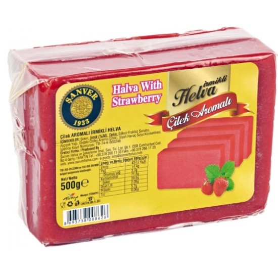 Şanver Yaz Helva 500 Gr Çilekli